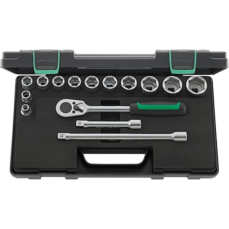 Stahlwille Tools 12, 5 mm (1/2") Socket set 15-pcs., 52/12/3 KN 96031436